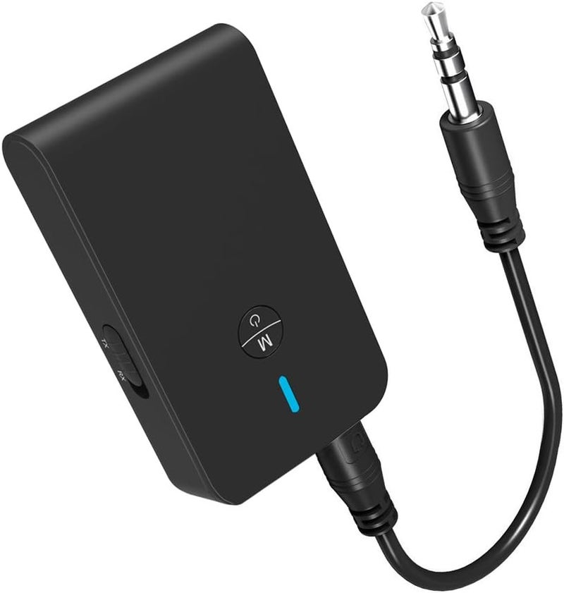 OiDiPi Bluetooth 5.3 Transmitter Receiver for TV and Wireless Headphones, 2-in-1 Bluetooth Adapter, Wireless Transmitter for TV, PC, MP3, Gym, Airplane Use with Any 3.5 mm Audio Jack… - Image 1